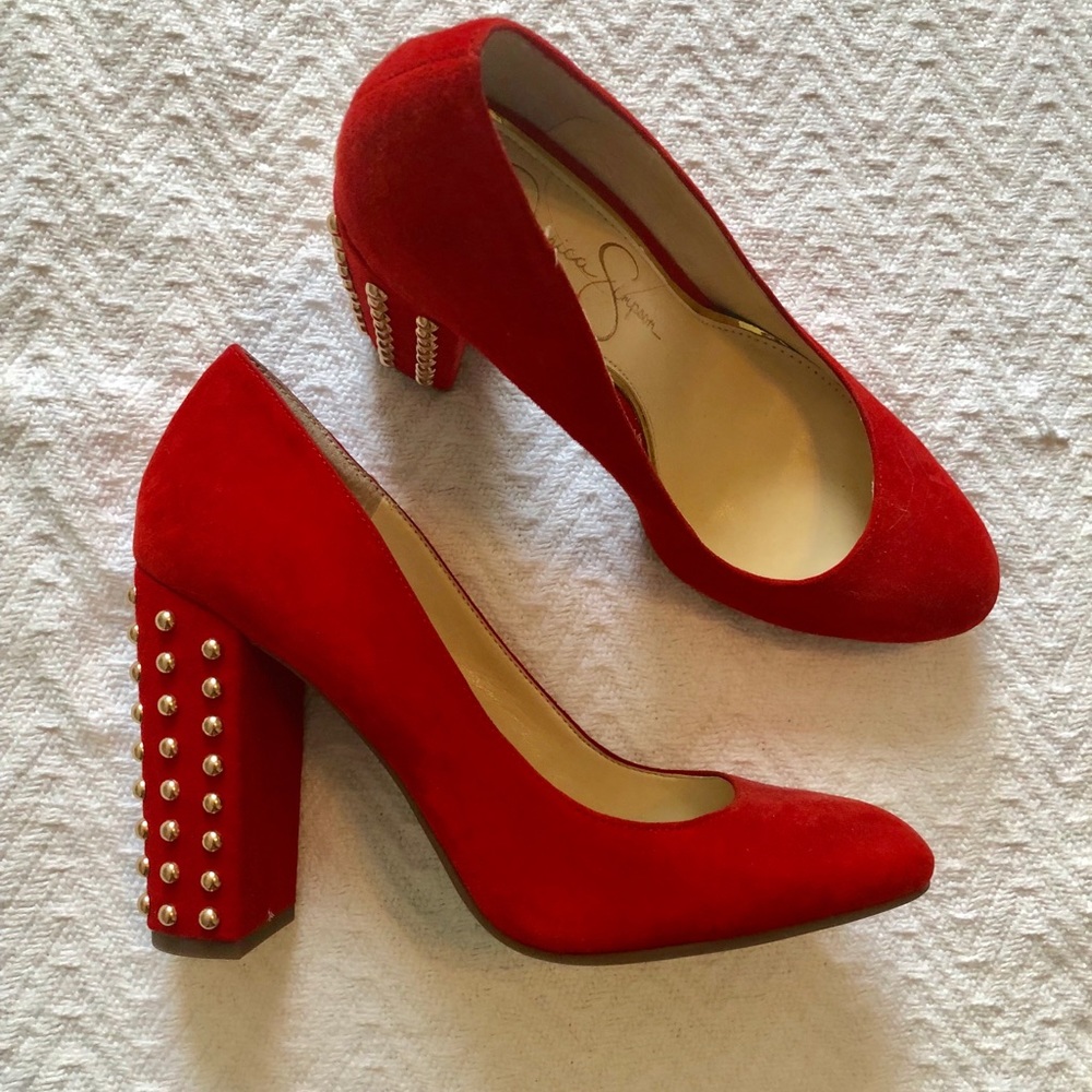 Jessica Simpson Red Suede Heels